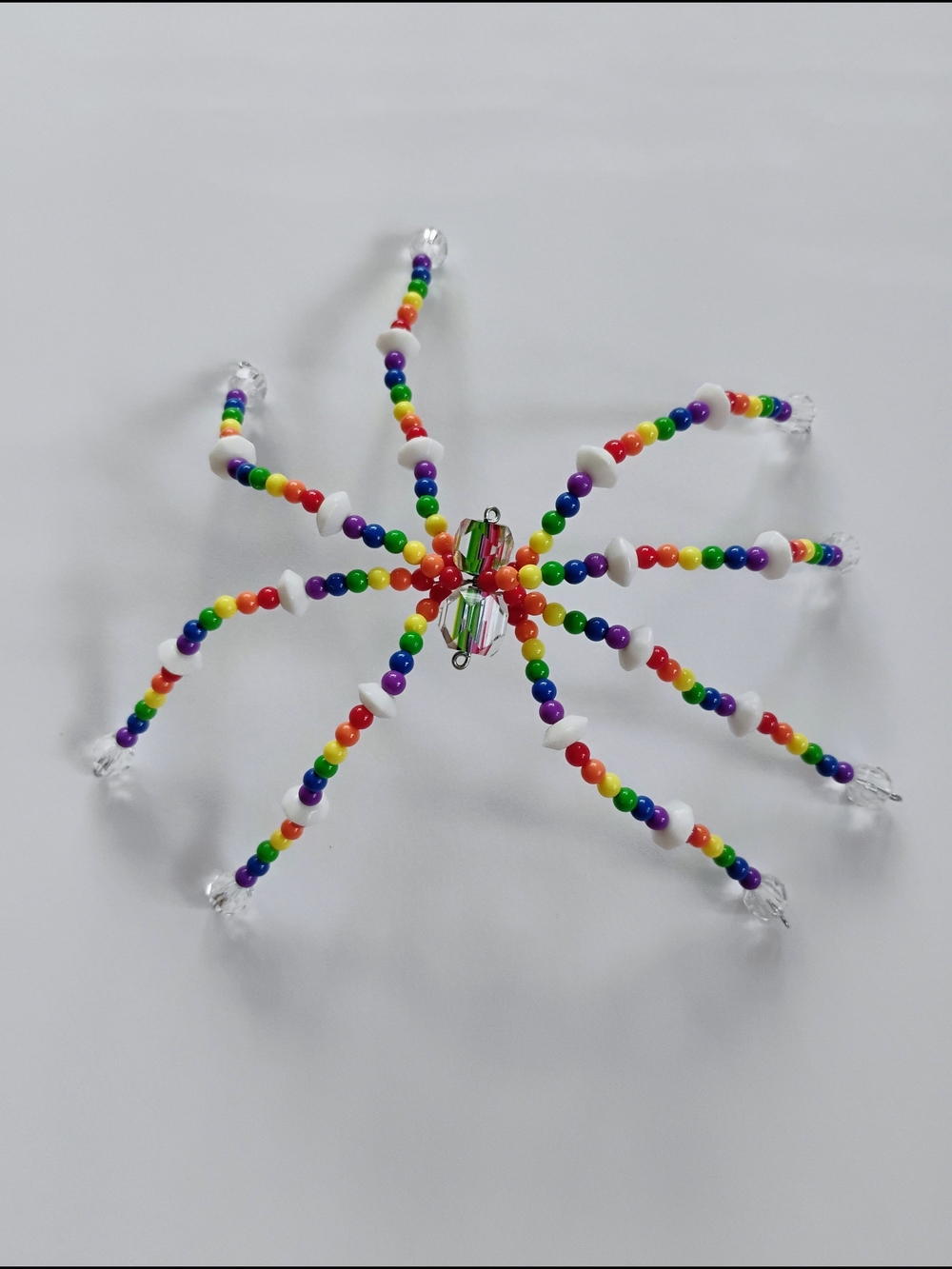 *HANDMADE* RAINBOW PRIDERainbow Bead Spider Craft Toy - Colorful Kids Decoration